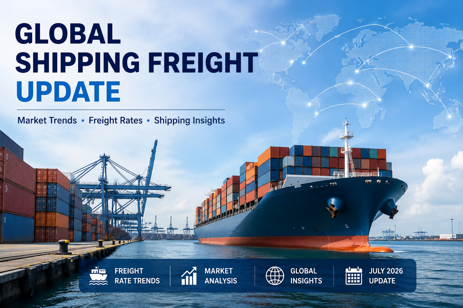 Blog perusahaan terbaru tentang Pembaharuan Pengangkutan Kargo Global: Juli 2026 Tren Pengangkutan Laut untuk Ekspor Baja Internasional